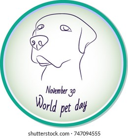 Vector Illustration Of  World Pet Day, Suitable For Greeting Card, Banner And Poster.