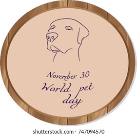 Vector illustration of  World pet day, Suitable for greeting card, banner and poster.