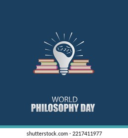 Vector Illustration of World Philosophy Day. Simple and Elegant Design