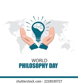 Vector Illustration of World Philosophy Day. Simple and Elegant Design