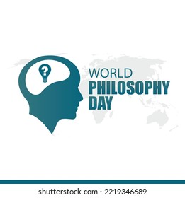 Vector Illustration of World Philosophy Day. Simple and Elegant Design