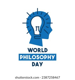 Vector Illustration of World Philosophy Day. Third Thursday of November. Flat design vector. White background. Eps 10.