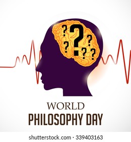 Vector illustration of World Philosophy Day Background.