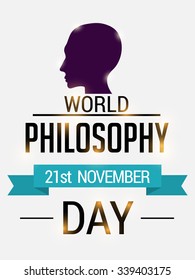 Vector illustration of World Philosophy Day Background.