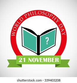 Vector illustration of World Philosophy Day Background.
