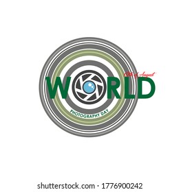 Vector Illustration of World Photography day. August 19. Lens of the Camera in Abstract Form.