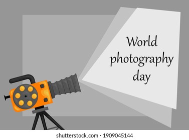 vector illustration of World Photography Day -19 August.