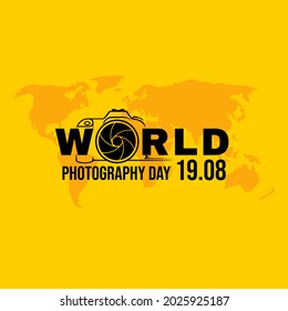 Vector Illustration For World Photography Day - August 19. Poster Design For Abstract Art And Typography For Flyers And Brochure