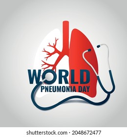 Vector Illustration of World Pneumonia Day.
