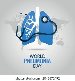 Vector Illustration of World Pneumonia Day.
