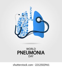 Vector Illustration of World Pneumonia Day.
