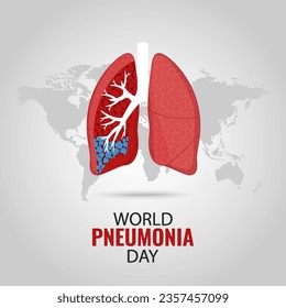 Vektorgrafik des Welttages der Pneumonie.

