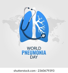 Vector Illustration of World Pneumonia Day.
