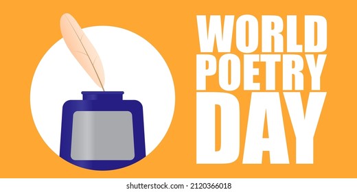 Vector illustration for World Poetry Day