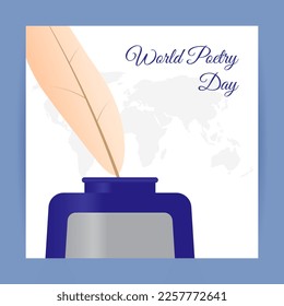 Vector illustration for World Poetry Day