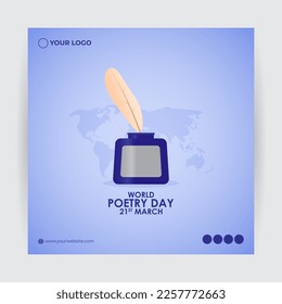 Vektorgrafik für den Weltpoetentag