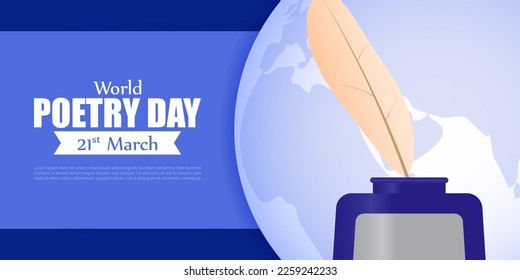 Vector illustration for World Poetry Day