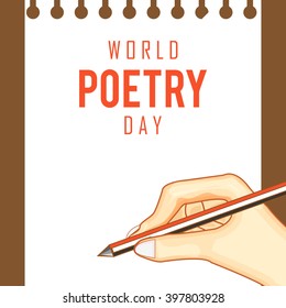 Vector illustration of World Poetry Day.