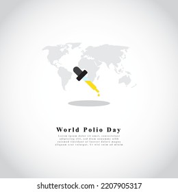 Ilustración de vectores para la pancarta del día mundial de la polio