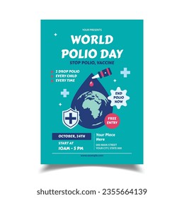 Vector Illustration of World Polio Day Flyer