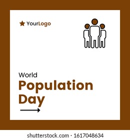 Vector illustration of world population day banner design. 