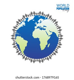 Vector Illustration of World Population Day 11 July