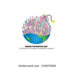 Vector illustration of World Population Day.