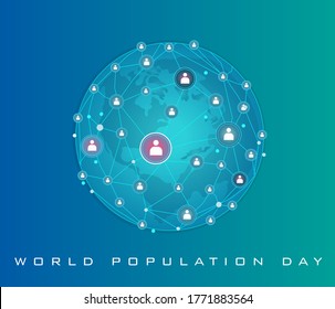 vector illustration of world  population day. Digital presentation. abstract design of population day.