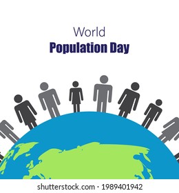 vector illustration for world population day