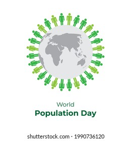 vector illustration for world population day