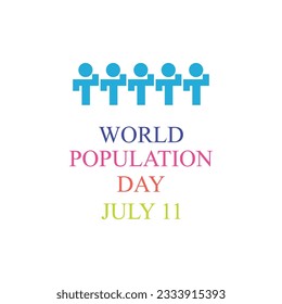 Ilustración vectorial del concepto del Día Mundial de la Población, 11 de julio. Sobrepoblación, sobrecarga, explosión de población mundial y hambruna.