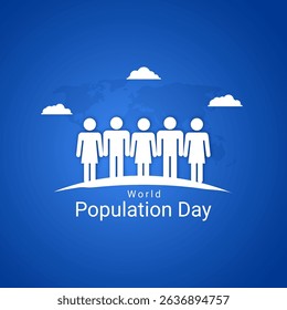 Ilustração vetorial do modelo de mídia social do Dia Mundial da População
