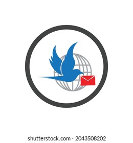 ilustración vectorial del diseño del logotipo del Día Mundial del Post
