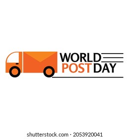 Ilustración vectorial del Día Mundial de la Post con fondo blanco