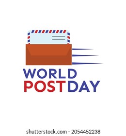 Vector illustration for World Post Day with white background