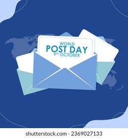 Vector illustration of World Post Day banner