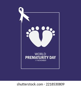 Vector Illustration of World Premature Day. Simple and Elegant Design