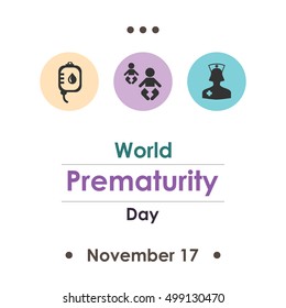 vector illustration for World  prematurity awareness day in november
