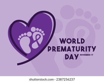 Vector Illustration of World Prematurity Day. November 17. Flat design vector. Poster, banner, card, background. Eps 10.