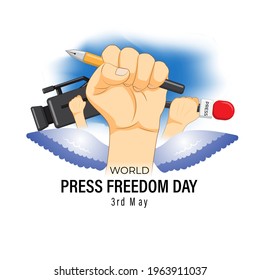 Vektorgrafik für die Pressefreiheit am 3. Mai