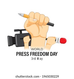 Vector illustration for world press freedom day-3rd May