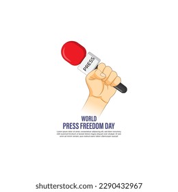 Ilustración de vectores para el Día Mundial de la Libertad de Prensa el 3 de mayo