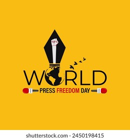 Vector illustration of World Press Freedom Day social media feed template