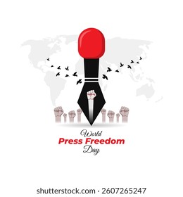 Vector illustration of World Press Freedom Day social media template