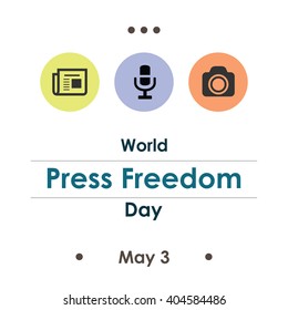 vector illustration / World Press Freedom Day 