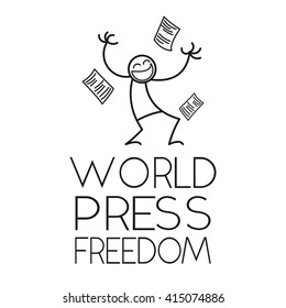 Vector illustration of world press freedom day event