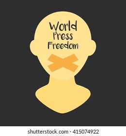 Vector illustration of world press freedom day event