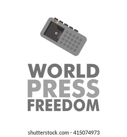 Vector illustration of world press freedom day event