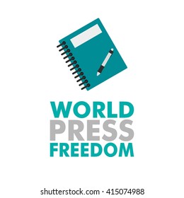 Vector illustration of world press freedom day event