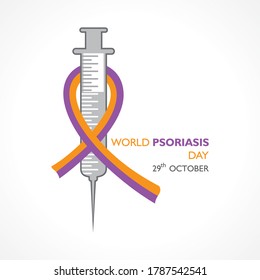 Vektorgrafik des am 29. Oktober beobachteten Welttages der Psoriasis